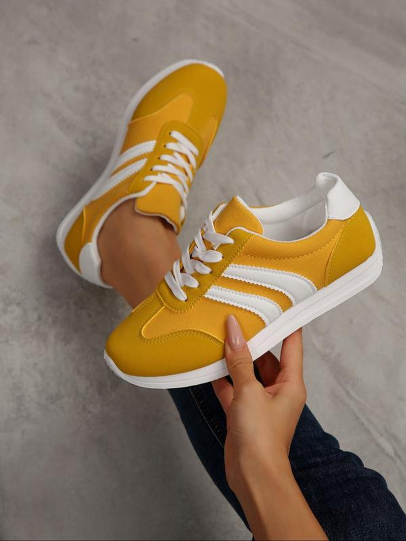 Women'S Sporty Al-Gan Shoes, Spring & Fall Elegant Fashion Casual round Toe Low Top Lace-Up Thick Sole Outdoor Running Shoes