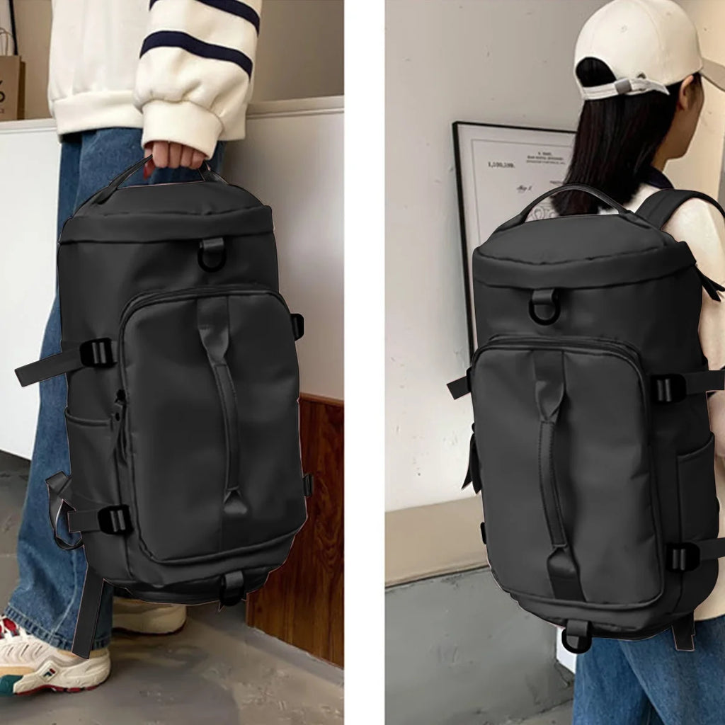 Overnight Bag Gym Travel Duffle Bag for Men and Women Weekender, Multifunctional, Black